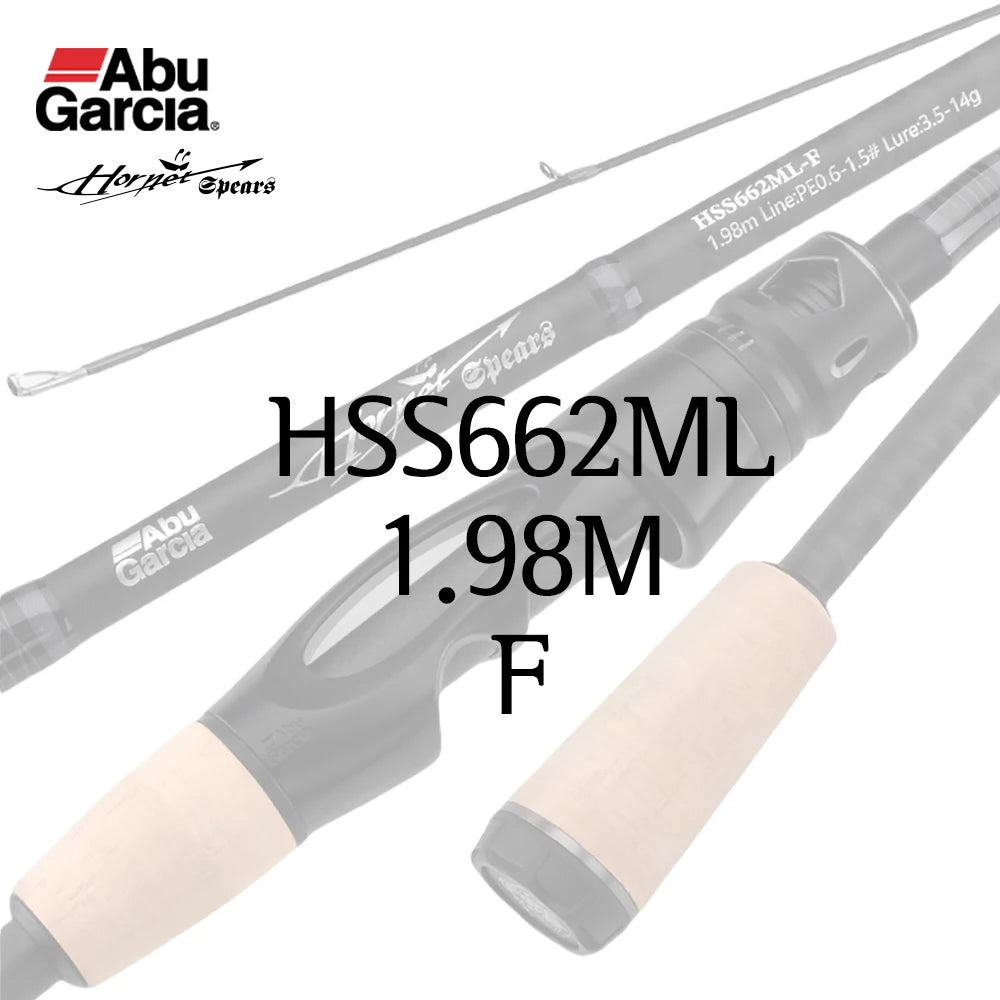 ABU Garcia Original Hornet Spears Spining/Casting 2 Sections Fishing Rod 1.98m-2.43m Fuji A-Guide Ring/Reel Seat  Nano Carbon