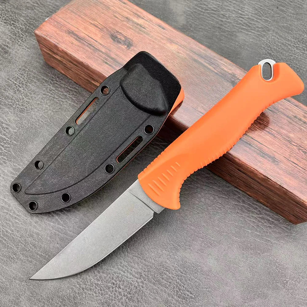Camping Adventure Fixed Blade Knife- BM 15505 with Kydex Sheath D2 Blade Portable Outdoor Fishing Climbing EDC Tool with Sheath