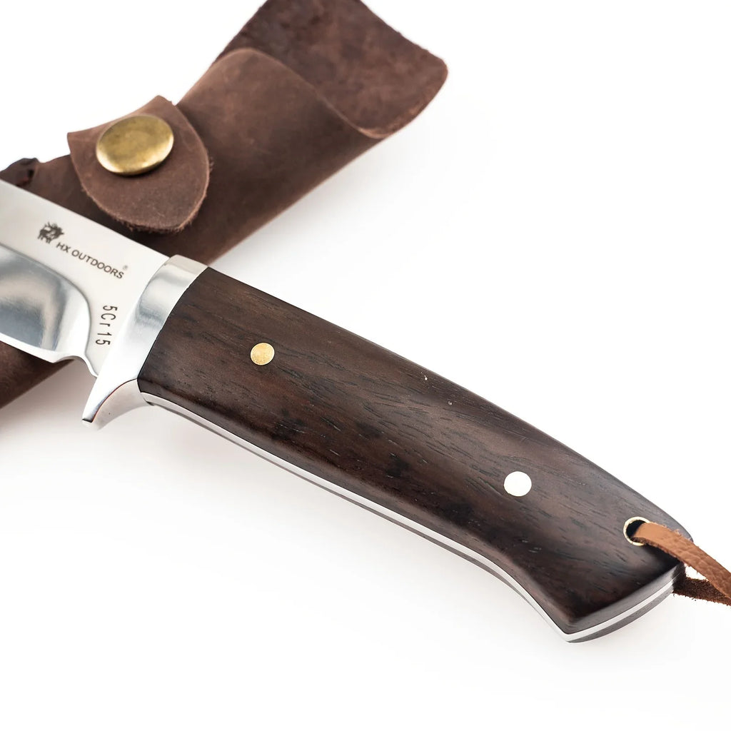HX OUTDOORS Forest Survival Knife Hunting 5cr15 Stainless Steel 58HRC Straight Knives Essential Tool for Self-defense