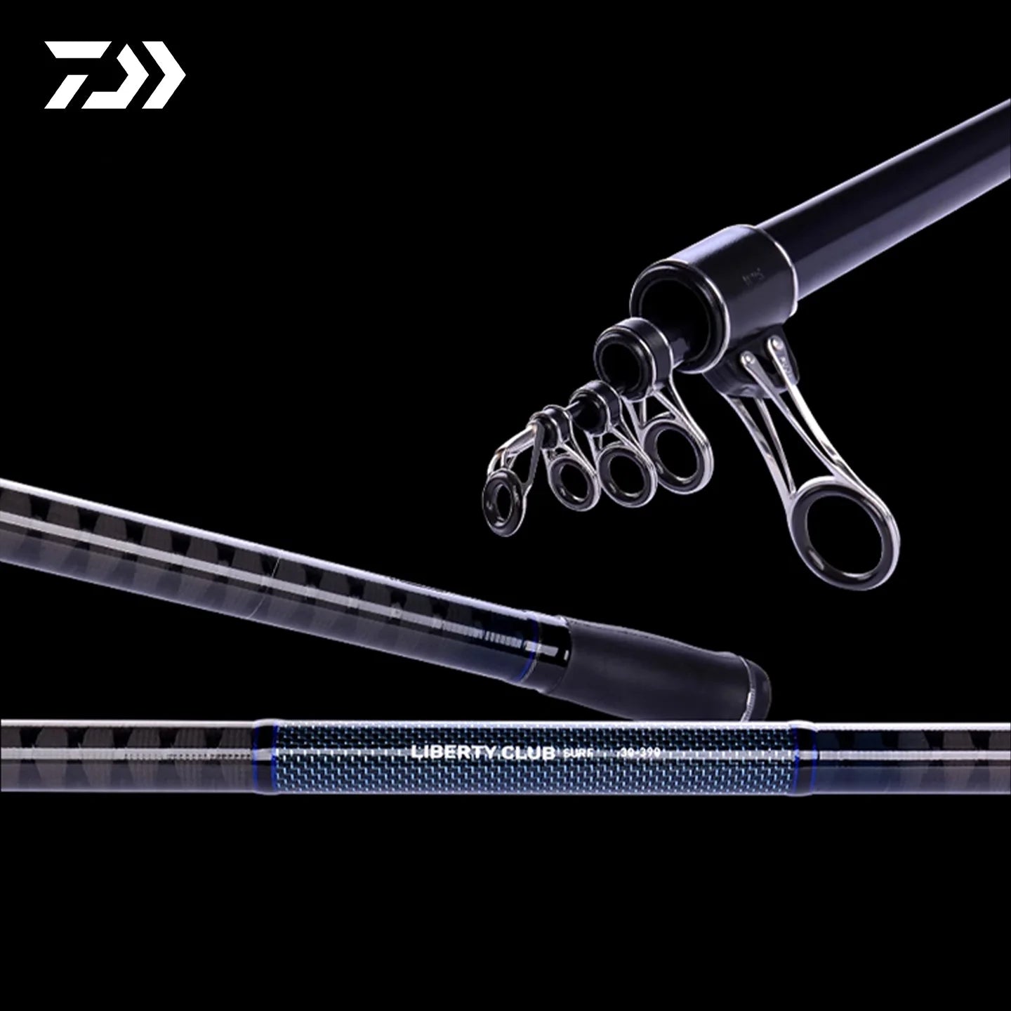 DAIWA LBT C SURF Carbon Fiber Telescopic Surf Rod Fast Action Spinning Rod 2.7-6.3m for Saltwater Freshwater Beach Pier Fishing
