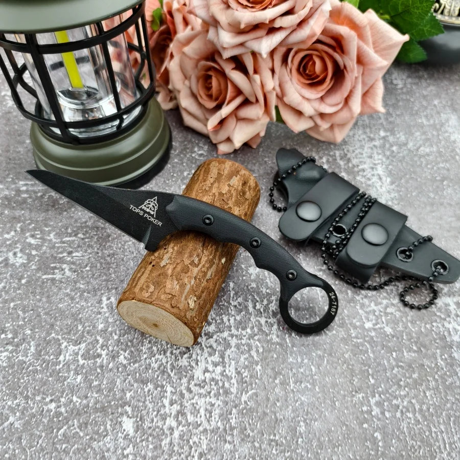 High-hardness Blade Outdoor Camping Knife Nylon Fiber Handle Survival and Fishing Sharp Blade Cutting Tool Gift for Men
