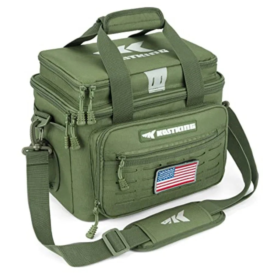 Fishing Tackle Bags - Saltwater and Freshwater Fishing Bags - Water Resistant Padded Shoulder Strap - Gear Storage