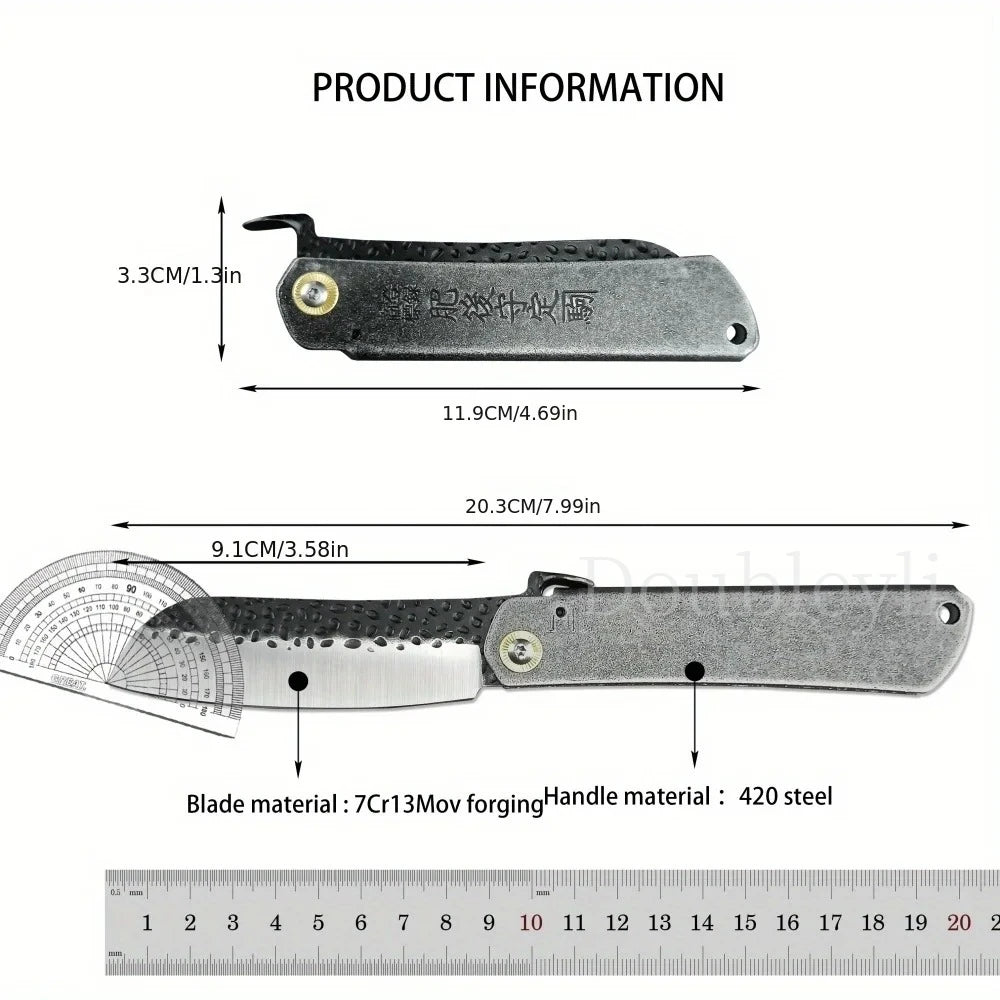 High-quality Higonokami Folding Knife - Fishing Outdoor Cutting Knife Fruit Knife Meat Slicing Tools Lightweight Pocket Knives