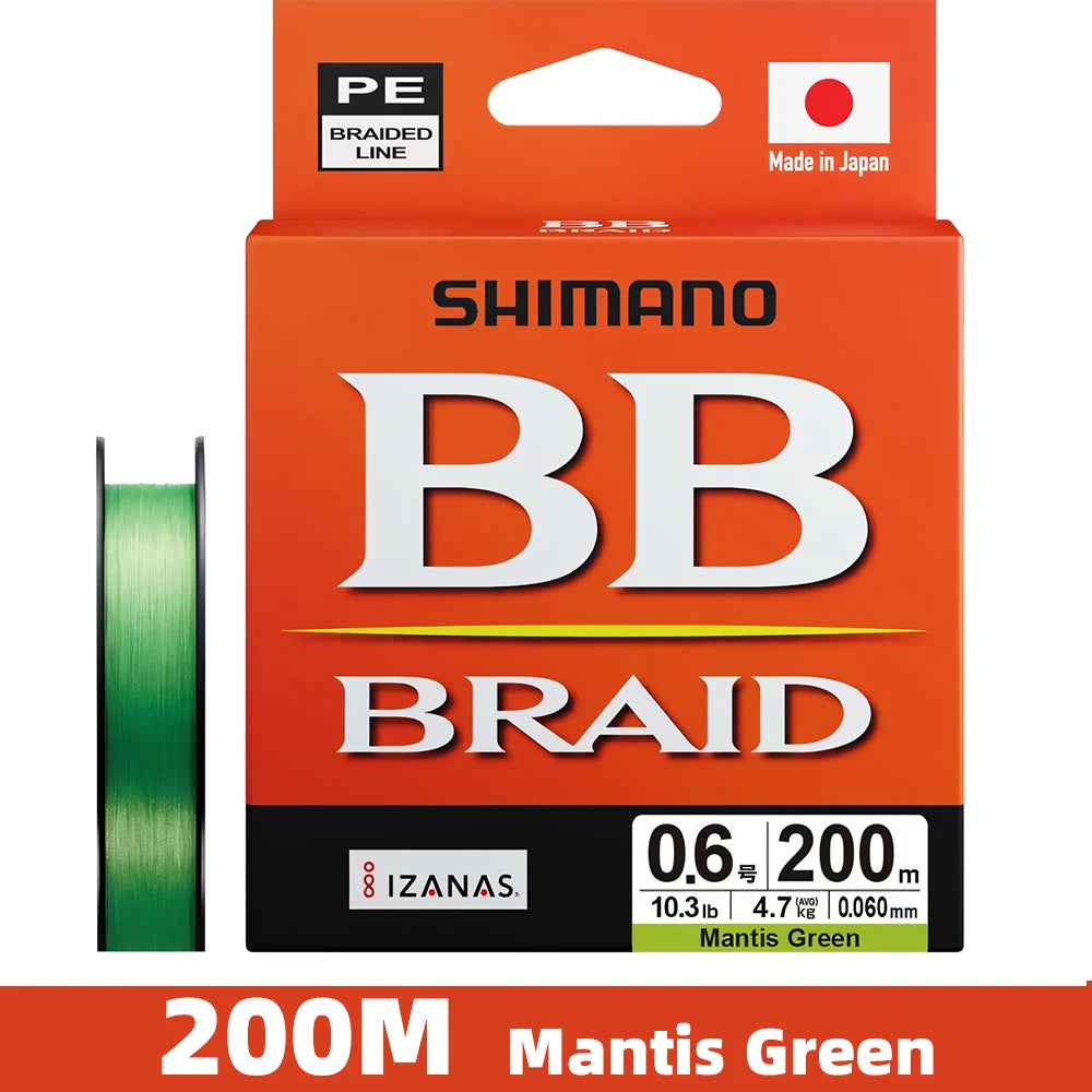 SHIMANO BB BRAID 4X PE Line Fishing Line 150/200/300M Braided PE