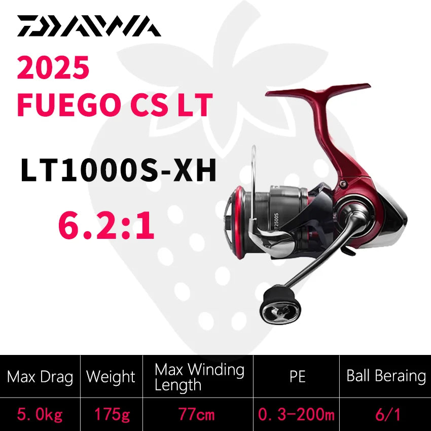 DAIWA  2025 New FUEGO CS LT Fishing Reel Spinning Reel 5.3/5.7/6.2:1 175-325g Max Drag 12kg