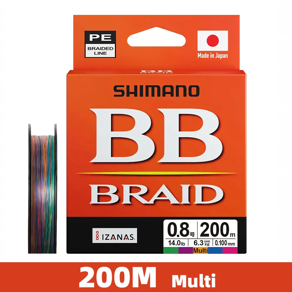 SHIMANO BB BRAID 4X PE Line Fishing Line 150/200/300M Braided PE