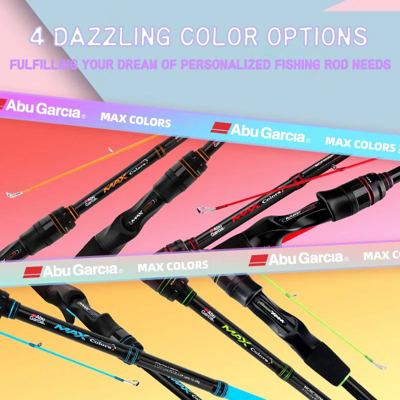 Original Abu garcia Rainbow Fishing Rod 4 colors 2 parts Lure Fishing Rod