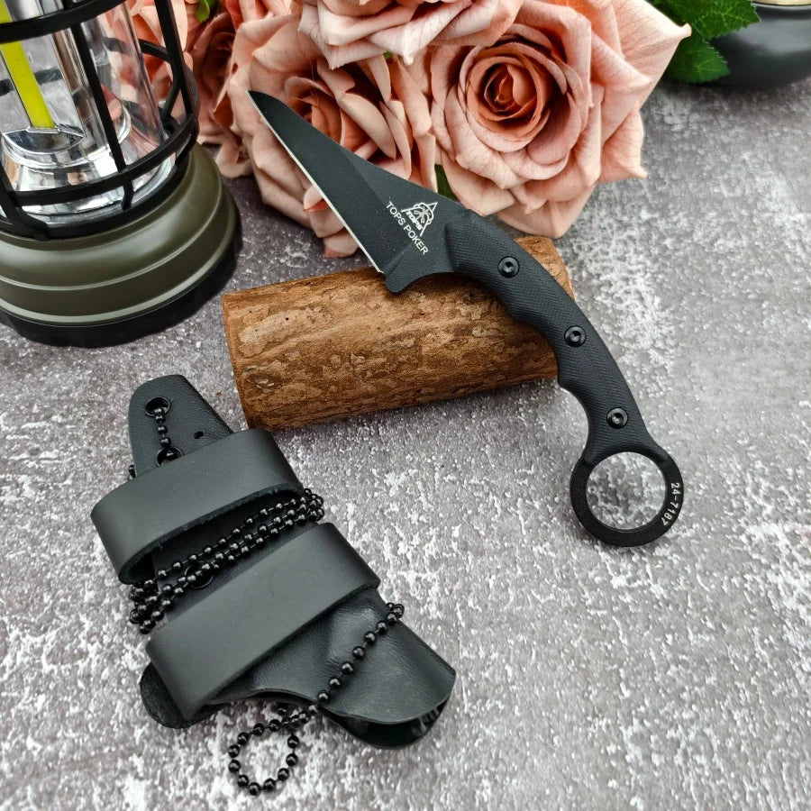 High-hardness Blade Outdoor Camping Knife Nylon Fiber Handle Survival and Fishing Sharp Blade Cutting Tool Gift for Men