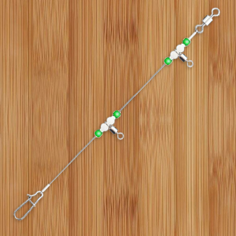 2PCS 360-Degree Luminous Fishing Swivels Line Fishing Rolling Connector (40cm)