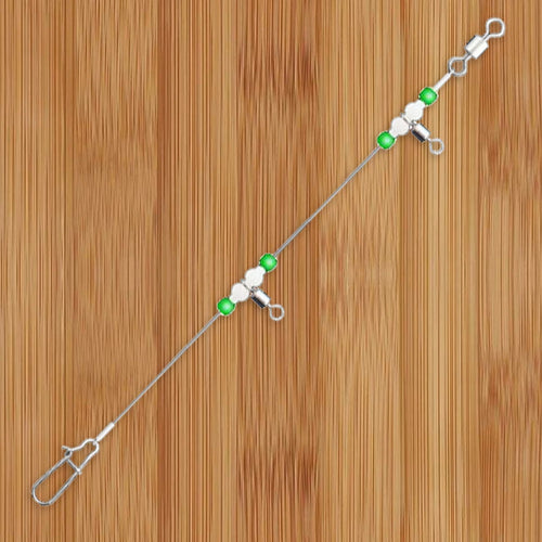 2PCS 360-Degree Luminous Fishing Swivels Line Fishing Rolling Connector (40cm)