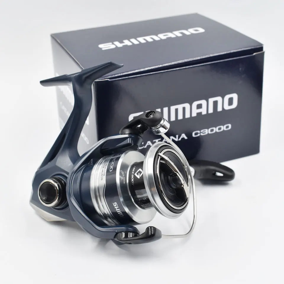 SHIMANO CATANA Spinning Fishing Reel 3+1BB Metal Spool G-Free Body and Propulsion Line Management System