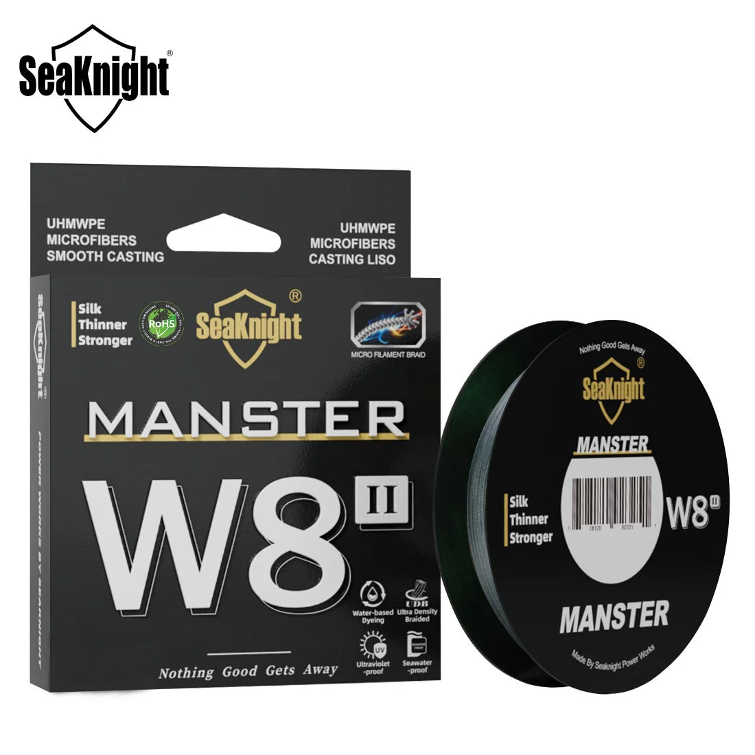 SeaKnight Brand W8 II Series Fishing Line 8 Strands 500m 300m anti-UV anti-saltwater Coating, Multifilament PE Line Braided Wire