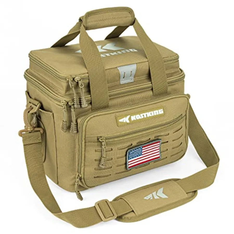 Fishing Tackle Bags - Saltwater and Freshwater Fishing Bags - Water Resistant Padded Shoulder Strap - Gear Storage