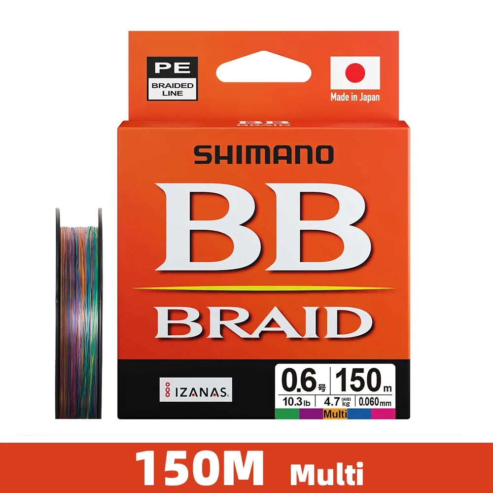 SHIMANO BB BRAID 4X PE Line Fishing Line 150/200/300M Braided PE