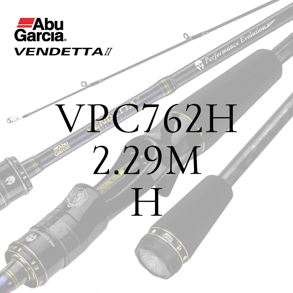 ABU Garcia Original VENDETTA Ⅱ Spining/Casting 2 Sections Lightweight/High Sensitivity Fishing Rod 1.98m-2.43m Fuji O-Guide Ring