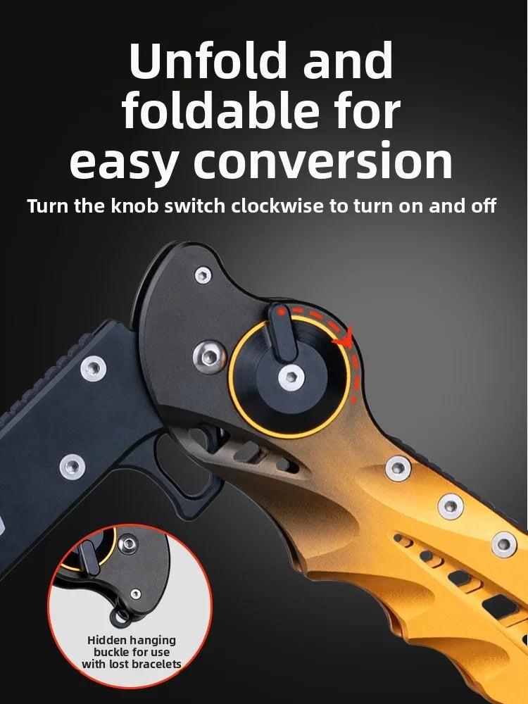 CHILENT Foldable Aluminum Alloy Fish Lip Gripper Portable Fishing Pliers Hand Grip Hook Gripper Lipgrip Fishing Accessories Tool