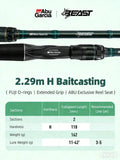 ABU Garcia Original New Beast Casting Fishing Rod 2.29/2.43M Power H/XH/XXH Fuji O Ring Extended EVA Split Handle