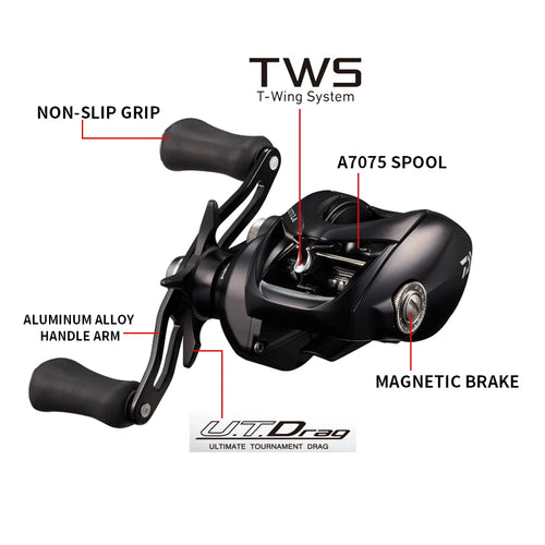 2025 DAIWA TATULA 150/200 Baitcasting Fishing Reel 7+1BB 7.3:1Ratio 220g Light Body MAGFORCE Brake System Seawater Reel