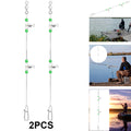 2PCS 360-Degree Luminous Fishing Swivels Line Fishing Rolling Connector (40cm)
