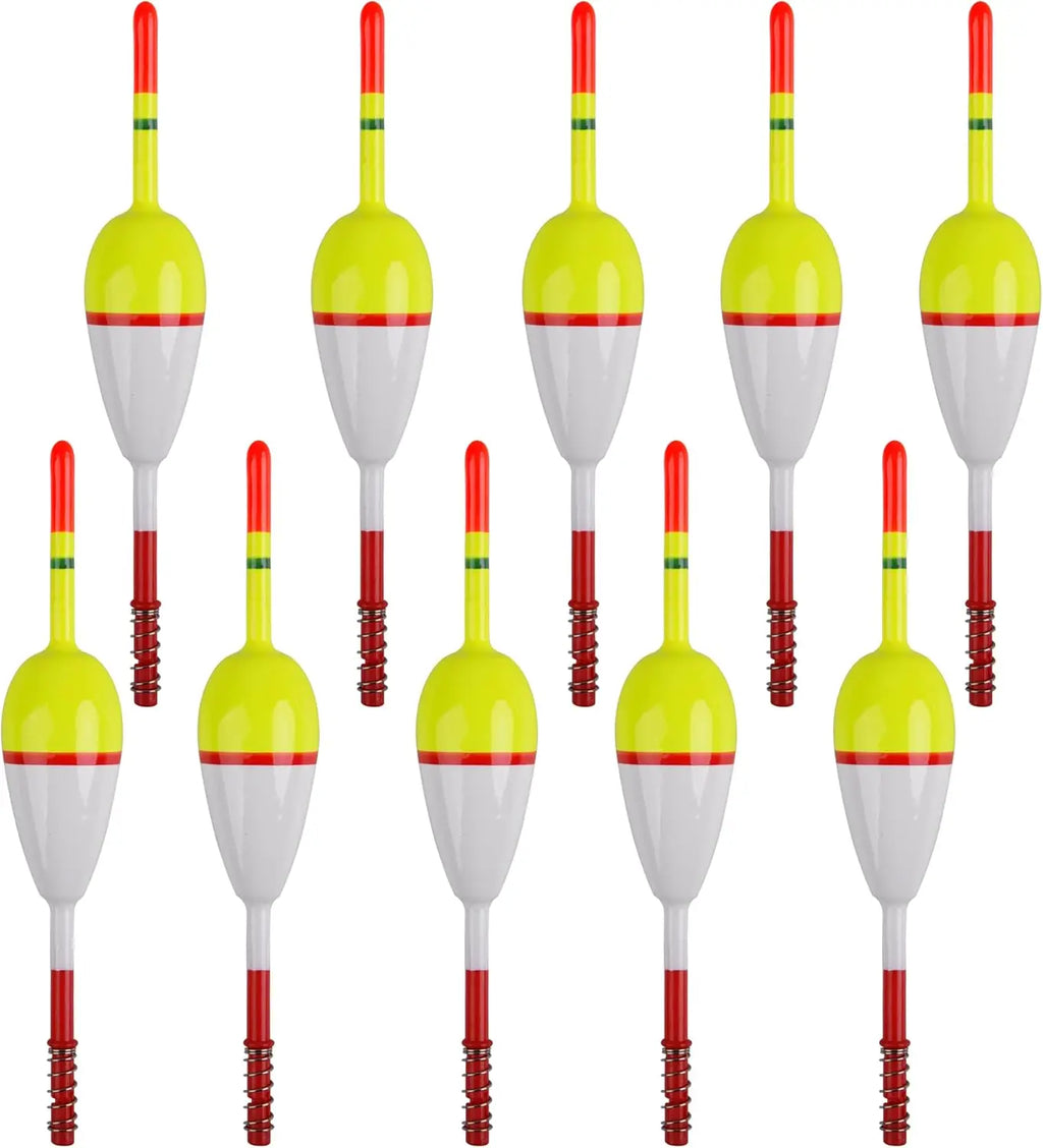 Spring Slip Bobbers Wood Fishing Floats for Crappie Catfish Trout Panfish Walleye Bass 10/20pcs