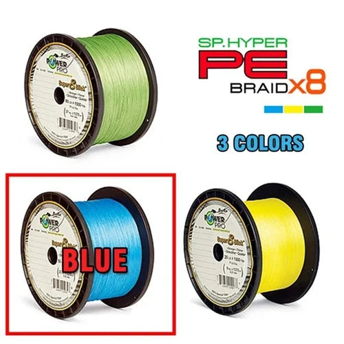 Saltwater Fishing POWER Pr0 braided PE Fishing Line 8 Slisk line Pro Super  Power USA 1500 yds PE 8 braided Fishing Line