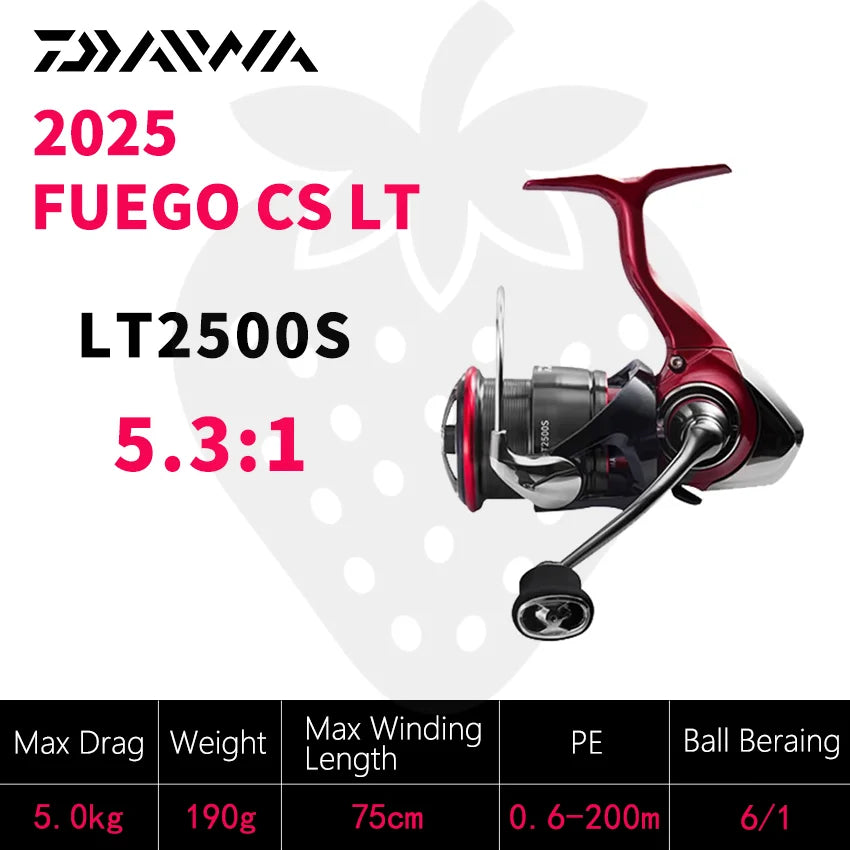 DAIWA  2025 New FUEGO CS LT Fishing Reel Spinning Reel 5.3/5.7/6.2:1 175-325g Max Drag 12kg