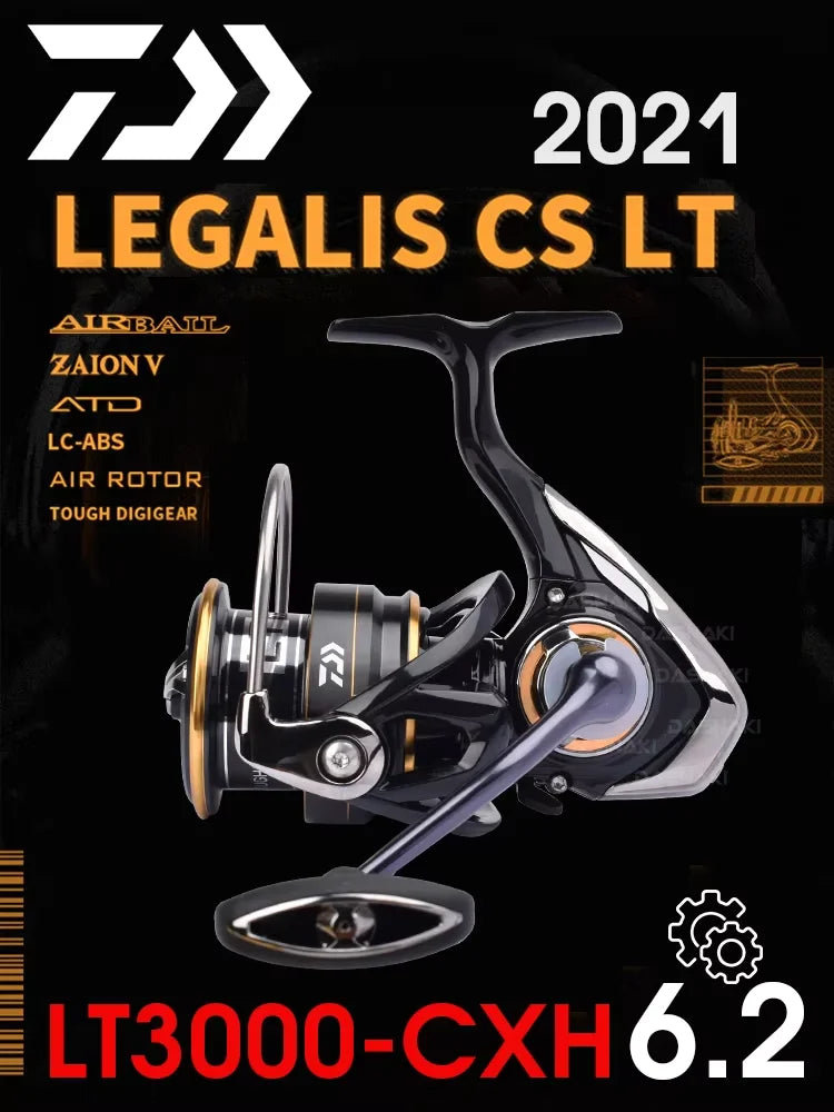 2021 DAIWA LEGALIS CS LT Fishing reel 2000/2500/3000C/4000C Light body 6+1BB LC-ABS Metail Spool 5-12KG Power Ultraleve185g-325g