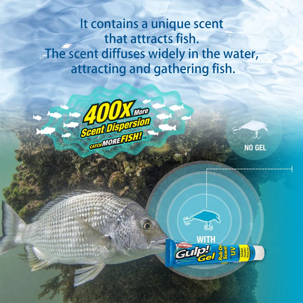 Berkley Gulp Gel 35ML For fish attraction With UV Effect  Suitable For Various Fishing Baits Soft Lure Jigs Minnows vib