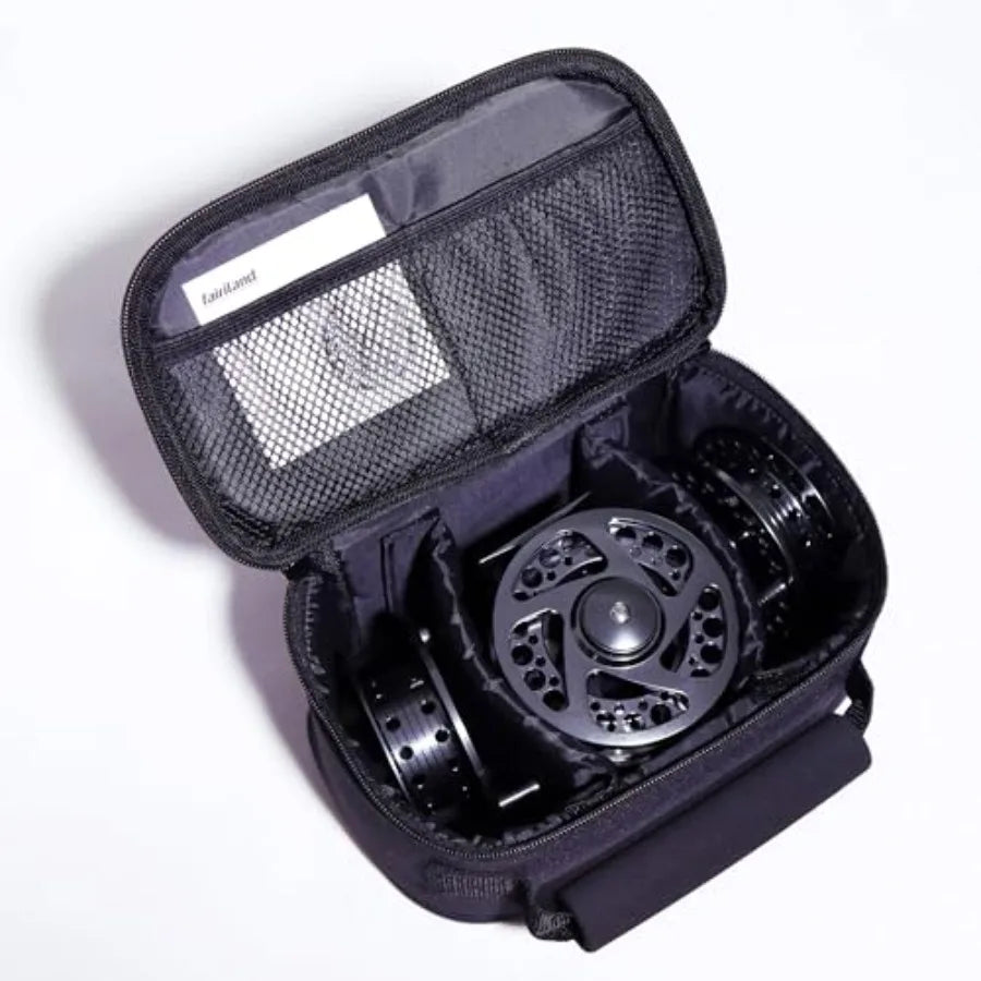 TURMAX MK2 Fly Fishing Reel Combo CNC Aluminum Large Arbor Fly Reel with 2 Extra Spools and Storage Case Sealed Carbon Drag Lef