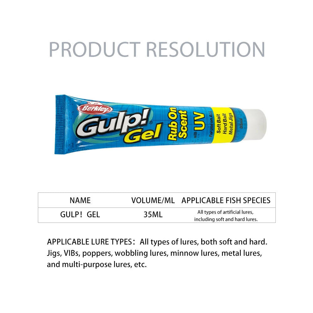 Berkley Gulp Gel 35ML For fish attraction With UV Effect  Suitable For Various Fishing Baits Soft Lure Jigs Minnows vib