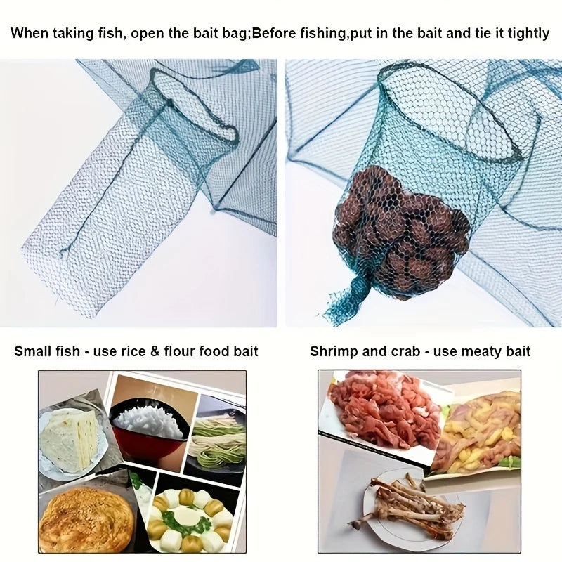 1Pc Six-hole Hexagonal Portable Fishing Net Fishing Device-durable Fishing Tool for Lobster