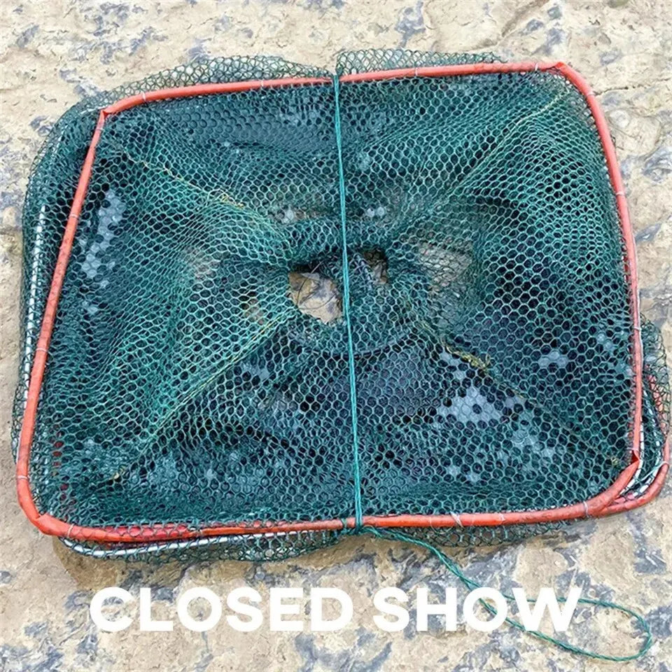 Collapsible Cast Net Fish Cage 1pc Nylon Mesh Fine Trap For Crab Shrimp And Crayfish Fishing Tackle For Outdoor Enthusiasts