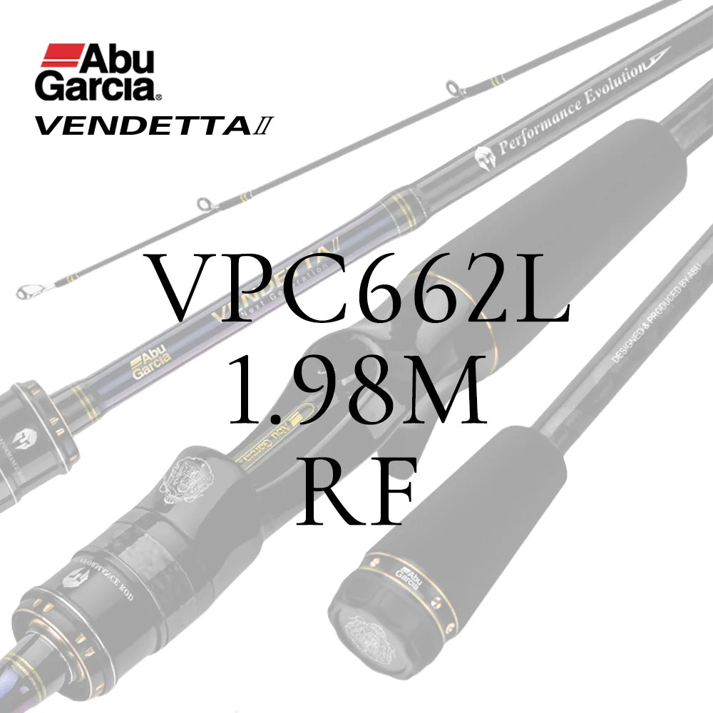 ABU Garcia Original VENDETTA Ⅱ Spining/Casting 2 Sections Lightweight/High Sensitivity Fishing Rod 1.98m-2.43m Fuji O-Guide Ring