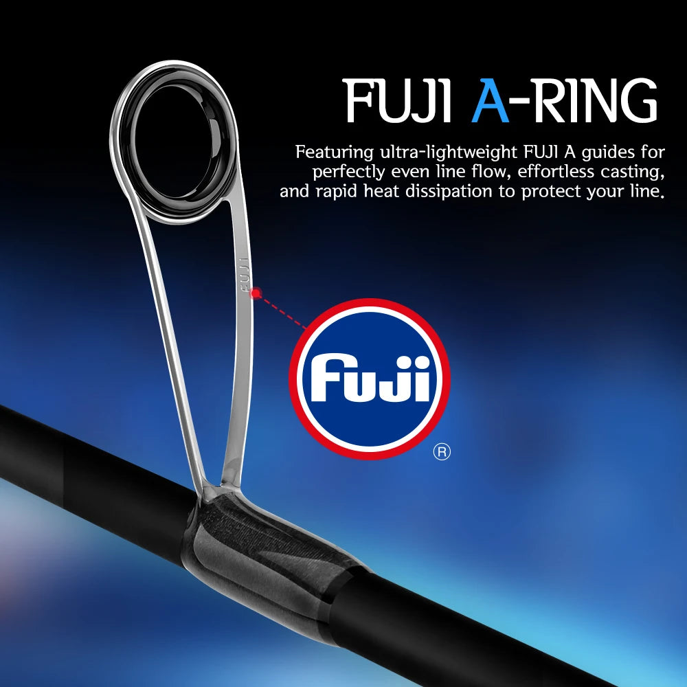 ABU Garcia Original Hornet Spears Spining/Casting 2 Sections Fishing Rod 1.98m-2.43m Fuji A-Guide Ring/Reel Seat  Nano Carbon