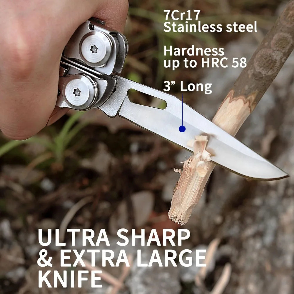 Outdoor Folding Pliers EDC Multi Tool Professional Camping Tactical Pliers Multi Purpose Tool for Camping Fishing Daily Carry