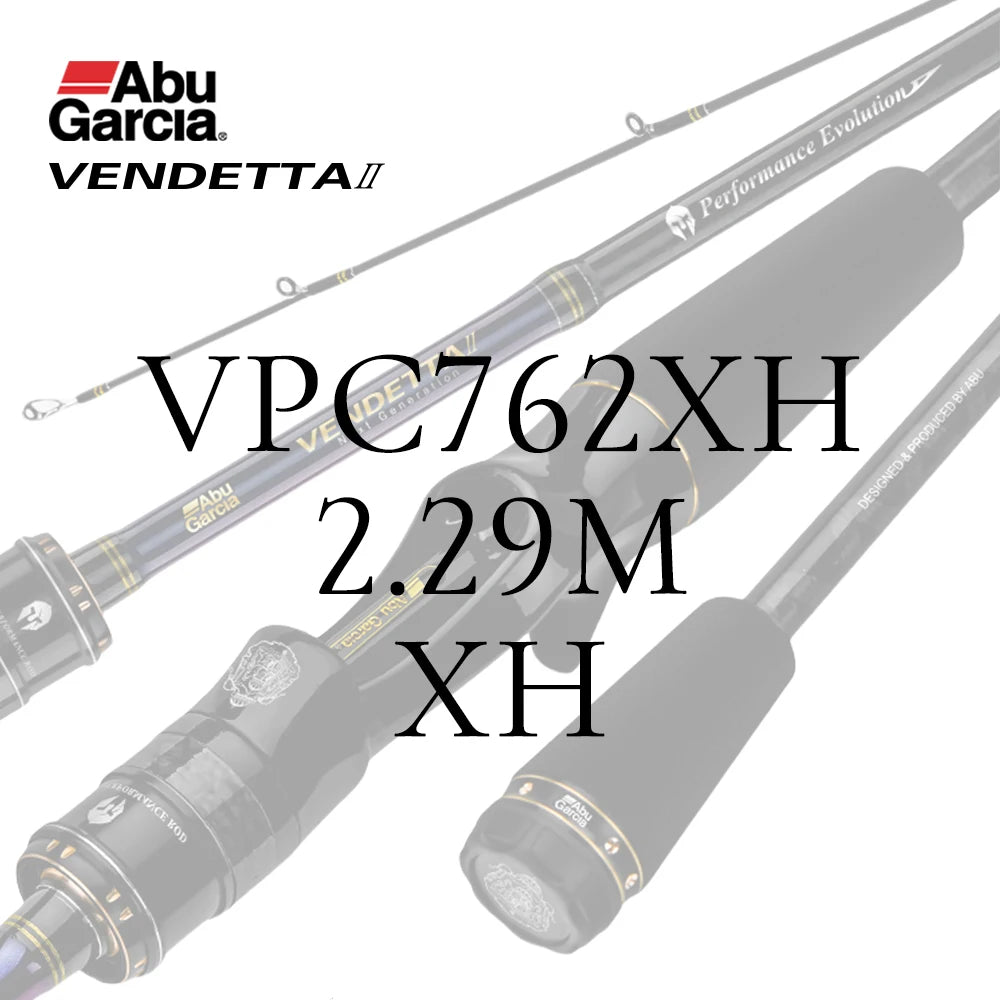 ABU Garcia Original VENDETTA Ⅱ Spining/Casting 2 Sections Lightweight/High Sensitivity Fishing Rod 1.98m-2.43m Fuji O-Guide Ring