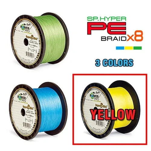 Saltwater Fishing POWER Pr0 braided PE Fishing Line 8 Slisk line Pro Super  Power USA 1500 yds PE 8 braided Fishing Line