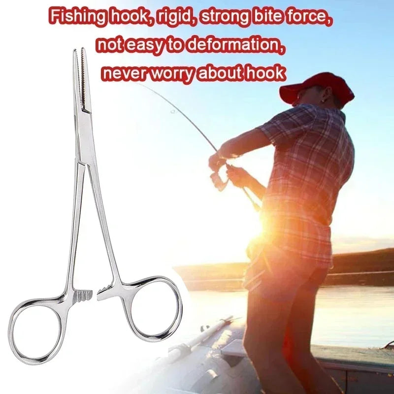 Stainless Steel Locking Forceps Arterial Surgical Clips Curved Straight Fishhook Forceps Hemostatic Forceps Hand Tools