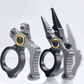 TRALOW Multifunctional Mini Pliers Scissors Aluminum Strap Locking Line Cutter Hook Disassembly Open Loop Portable Fishing Tool