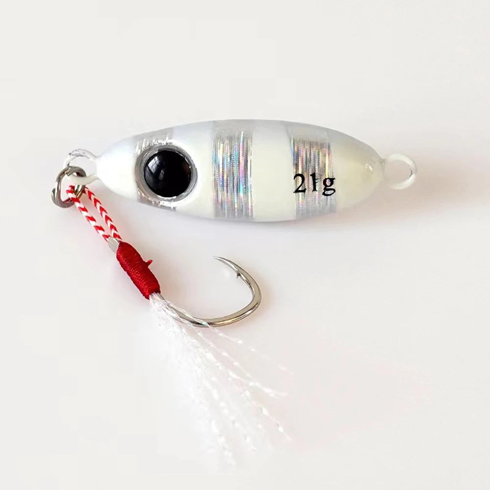 6pcs Micro Metal Jigging Fishing Lures 5.5g/7.5g/10g/14g/17g/21g Shore Casting Jig Fishing Lure Spoon Saltwater Artificial Bait