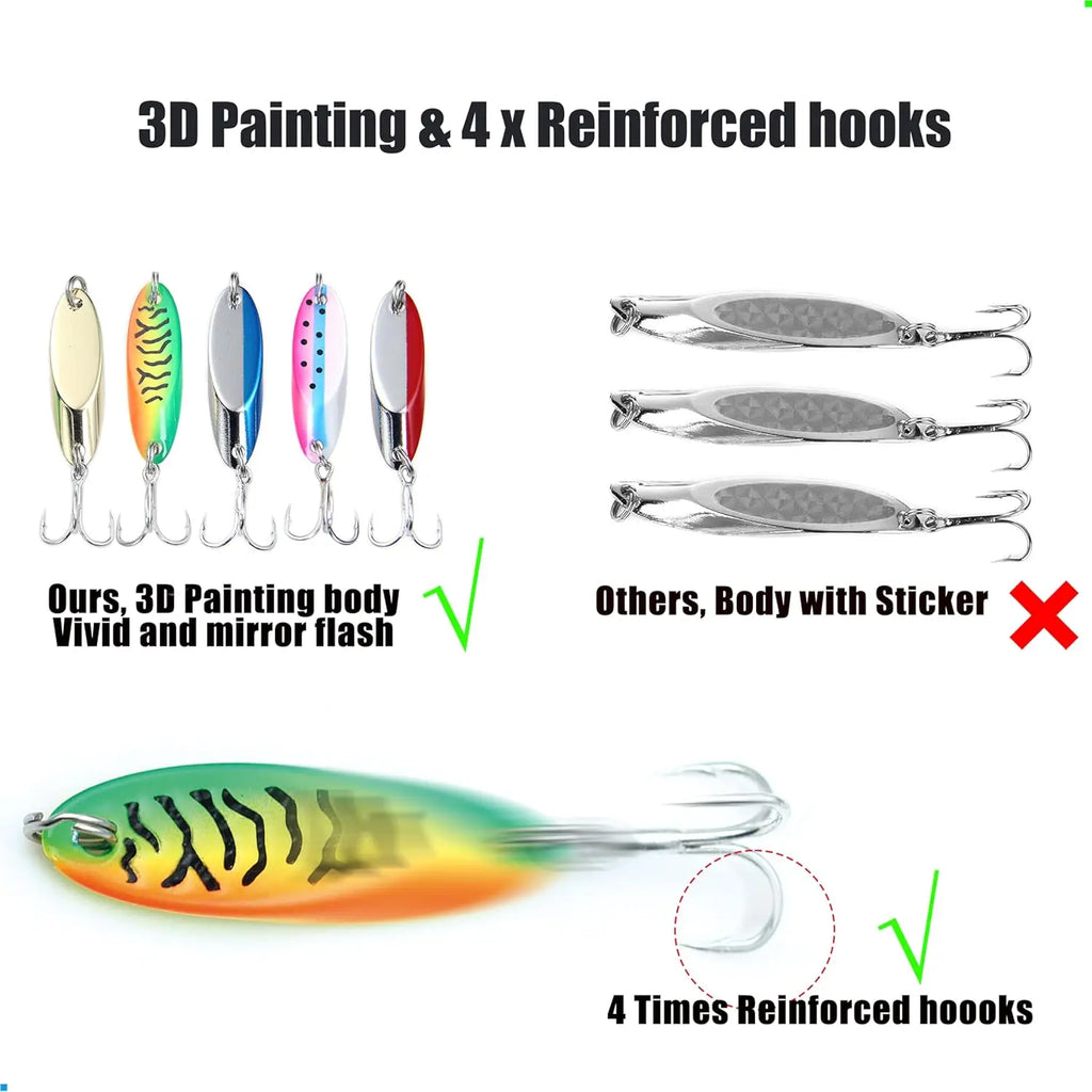 Fishing Spoon Lure Set