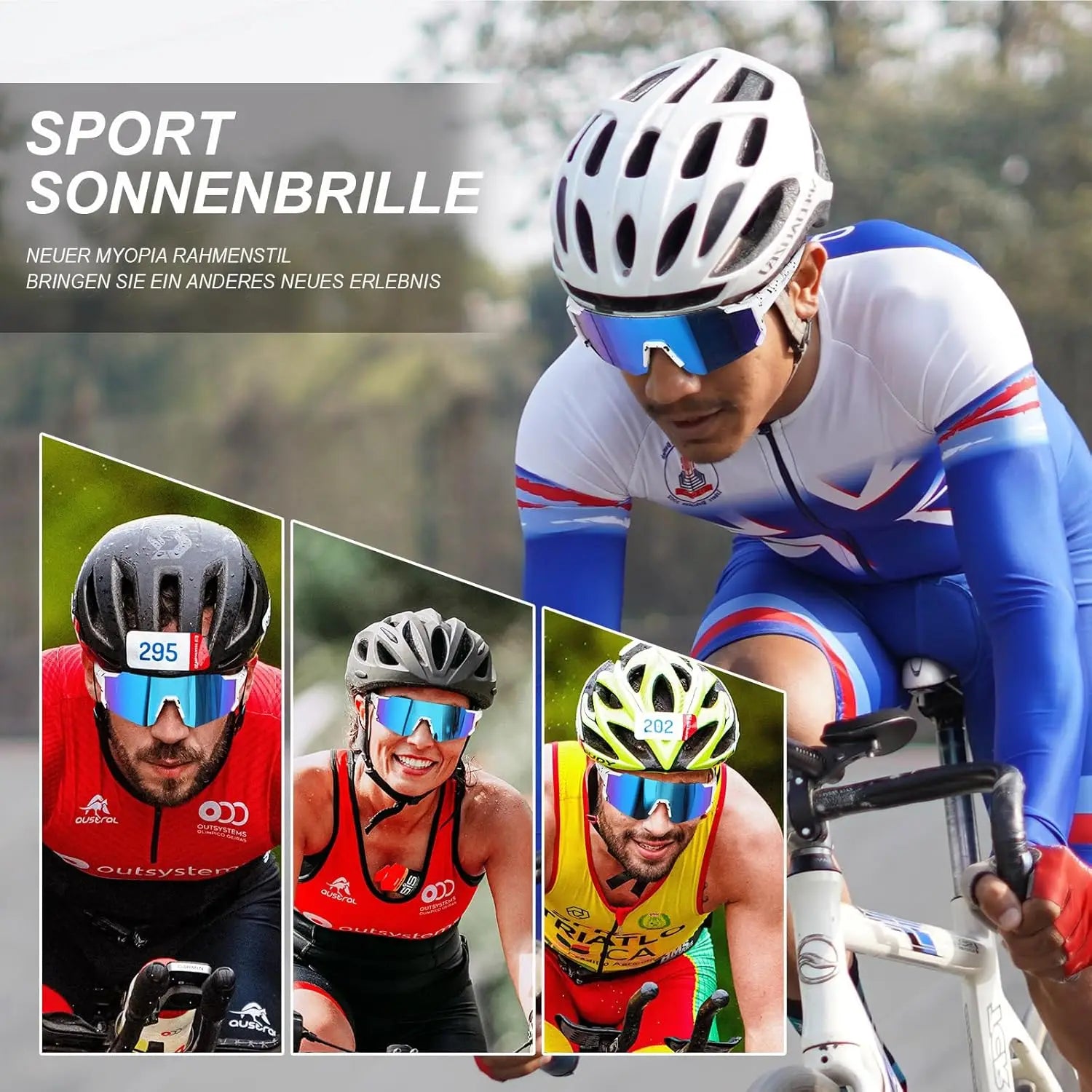 Polarized Sports Sunglasses for Men and Women, UV Protection for Fishing Cycling Mountain Bike Baseball