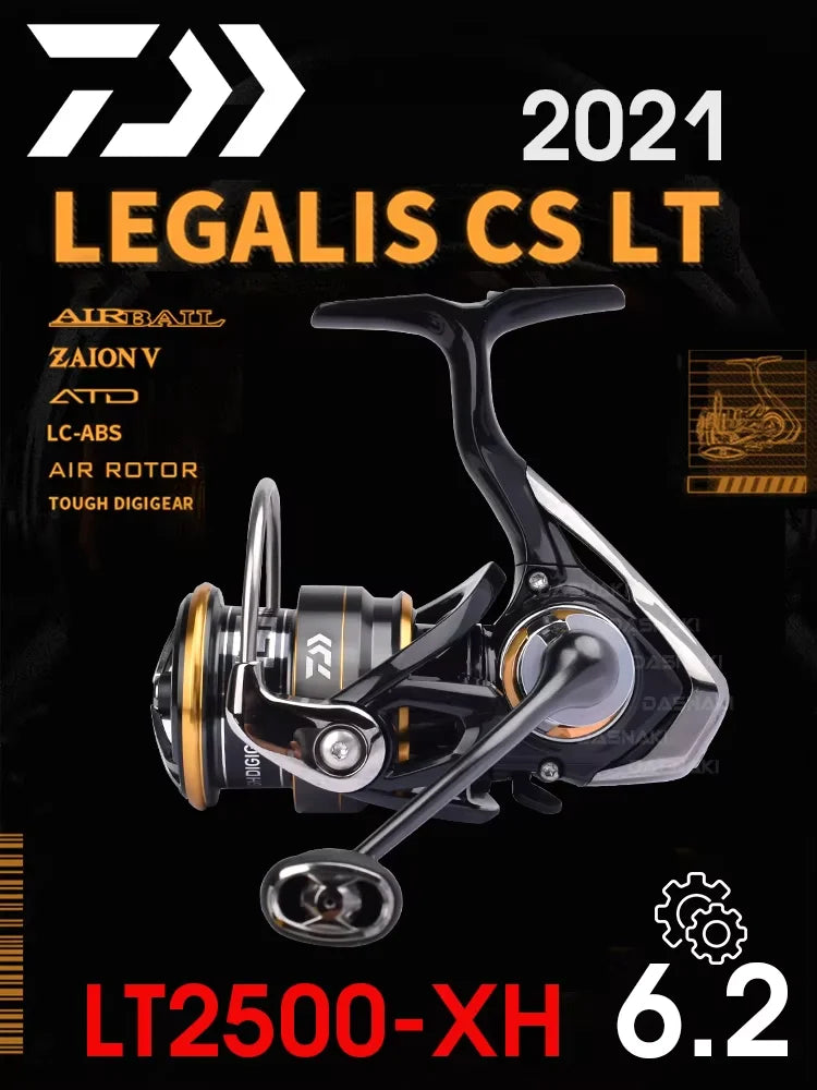 2021 DAIWA LEGALIS CS LT Fishing reel 2000/2500/3000C/4000C Light body 6+1BB LC-ABS Metail Spool 5-12KG Power Ultraleve185g-325g