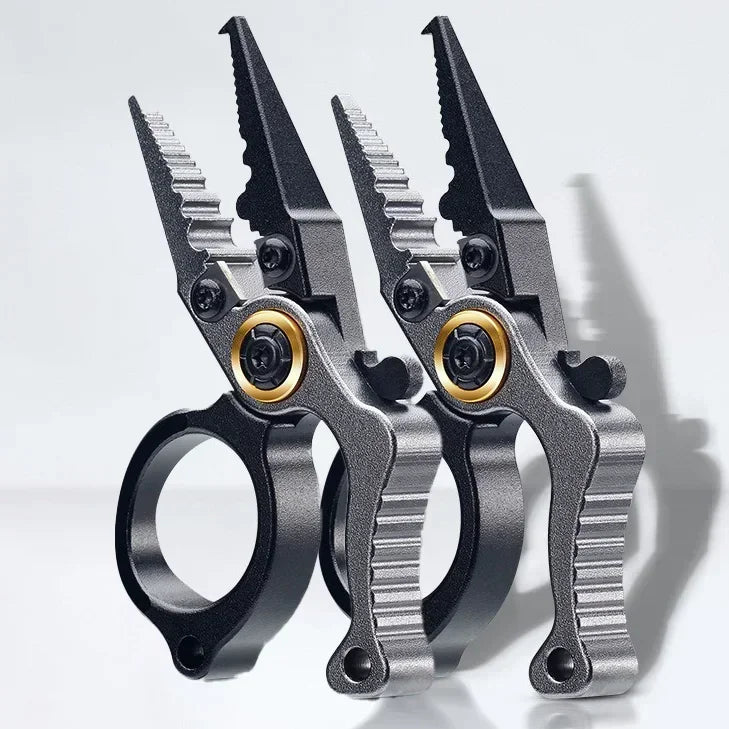 TRALOW Multifunctional Mini Pliers Scissors Aluminum Strap Locking Line Cutter Hook Disassembly Open Loop Portable Fishing Tool