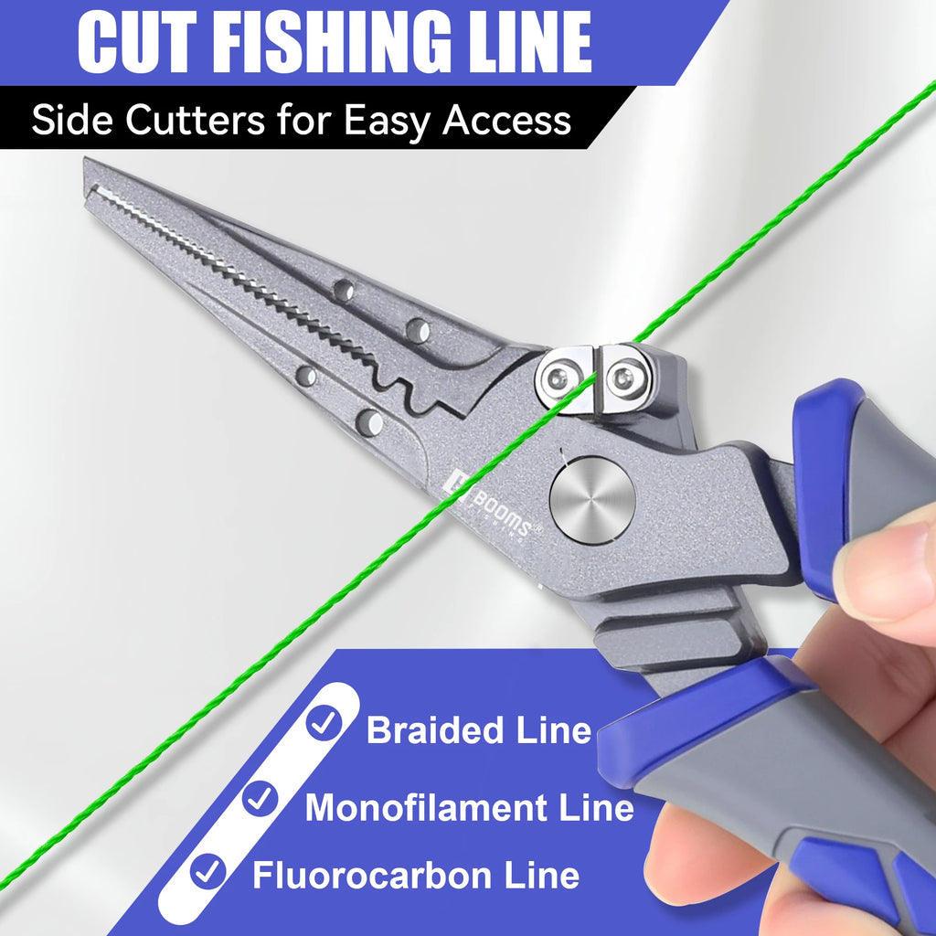 Booms Fishing XW15 Carbon Steel Fishing Plier Multifunctional Braid line Cutters Crimper Hook Remover Pliers Set Tackle Tools