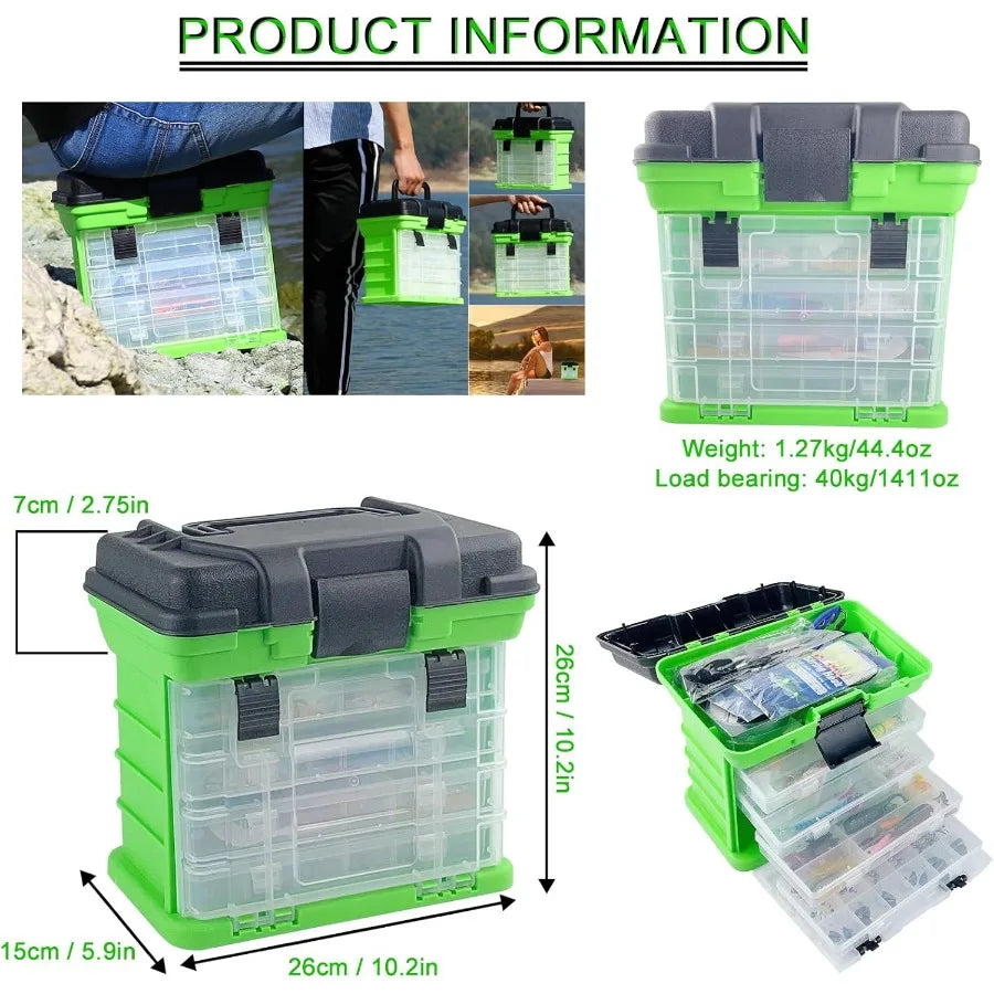 Comprehensive Fishing Lures Kit with Tackle Box for Freshwater and Saltwater Fishing: Includes Crankbaits Minnows Spinnerbaits