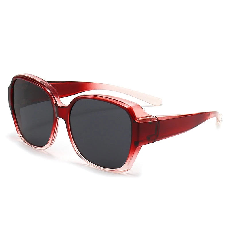 Fashion Round Polarized Sunglasses Cover Over Myopia Prescription Glasses Portable Men Women Vintage Fishing Driving Eyewear