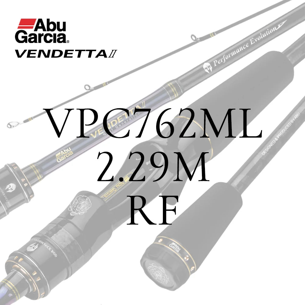 ABU Garcia Original VENDETTA Ⅱ Spining/Casting 2 Sections Lightweight/High Sensitivity Fishing Rod 1.98m-2.43m Fuji O-Guide Ring
