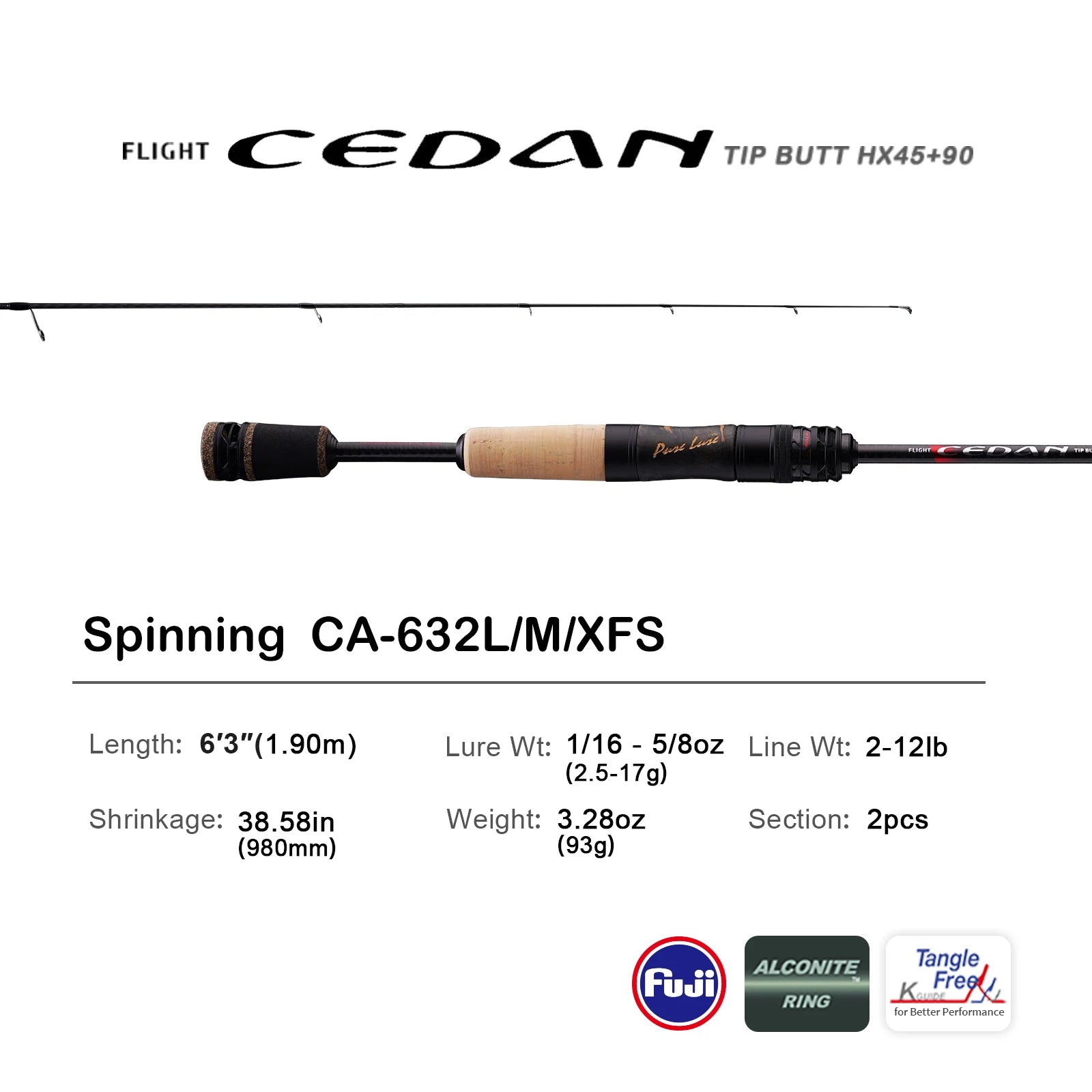 PURELURE Solid Tip Bass Rod