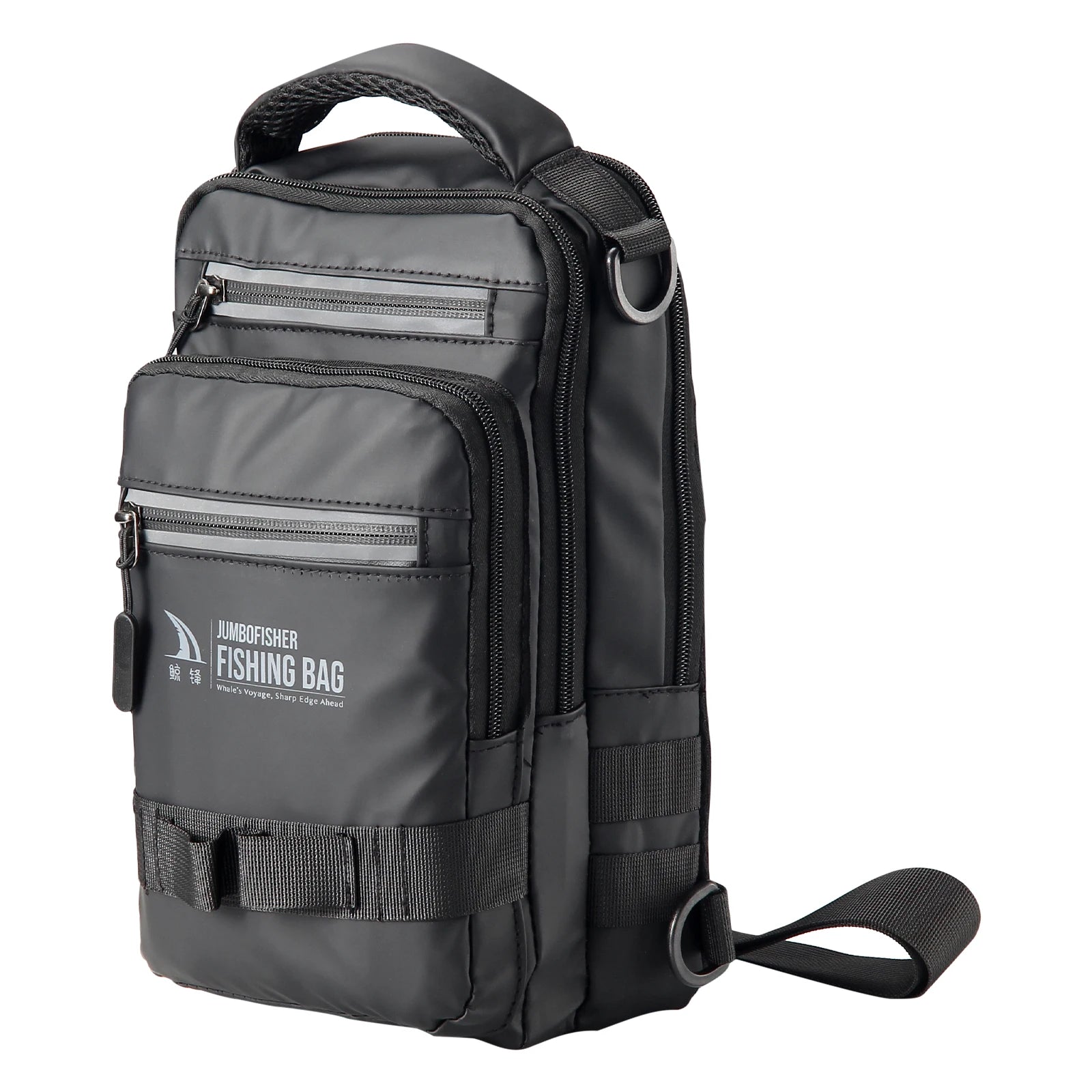 HAUT TON Multifunctional Fishing Tackle Backpack With Rod Large Capacity Black Holders Camping Hiking Outdoor Shoulder Chest Bag